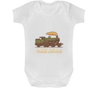 Azeeda 'Aspiring Train Driver' Baby Grow - White, 18-24m (GR00195837)