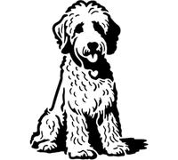 Azeeda 'Australian Labradoodle' Wall Stencil - M (A5) (WS00054806) | Reusable Stencil for Walls, Tiles, Wood, Fabric and Crafts - M (A5)