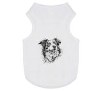Azeeda 'Australian Shepherd Portrait' Pet Dog/Cat T-Shirt, L (PT00150075)