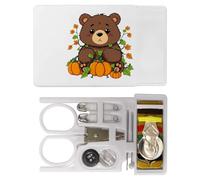 Azeeda 'Autumn Bear' Mini Travel Sewing Kit (SE00046209)