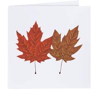 Azeeda 'Autumn Leaves' Greeting Card - Square (GC00059325) | Blank Inside for Birthdays, Thank You Notes, Invitations and Gifts