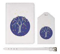 Azeeda 'Autumn Tree and The Stars' Passport Cover & Luggage Tag Travel Set (PA00039329)