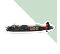 Azeeda 'Avro Lancaster Bomber' White Premium Vinyl Decal Sticker - Waterproof, Durable & Easy to Apply - Ideal for Car Bumpers, Windows, Bins and More - Medium (100mm) (DW00028754)