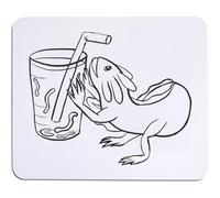 Azeeda 'Axolotl Drinking Line Art' Mouse Mat/Desk Pad (MO00046466)