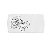 Azeeda 'Axolotl Drinking Line Art' Pill Box with Tablet Splitter (PI00043433)