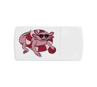Azeeda 'Axolotl with Sunglasses Float Illustration' Pill Box with Tablet Splitter (PI00043477)
