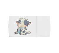 Azeeda 'Baby Cow Drinking' Pill Box with Splitter (PI00046167)