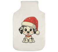 Azeeda 'Baby Dalmation Wearing Santa Hat' Hot Water Bottle Cover (HW00045359)