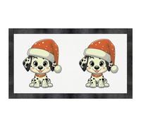 Azeeda 'Baby Dalmation Wearing Santa Hat' Pet Feeding Mat (PM00033725)