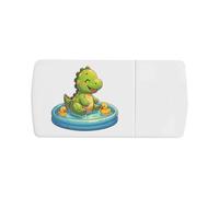 Azeeda 'Baby Dino Paddling Pool' Pill Box with Splitter (PI00045391)