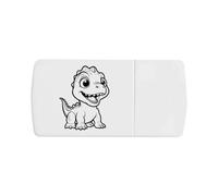 Azeeda 'Baby Dinosaur' Pill Box with Tablet Splitter (PI00042123)