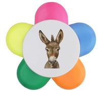 Azeeda 'Baby Donkey Portrait' Flower Shape Highlighter Pen (HL00046920)