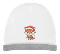 Azeeda 'Baby Fox Wearing Santa Hat' Kids Slouch Hat (KH00041887)