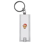 Azeeda 'Baby Giraffe Wearing Santa Hat' LED Torch Keyring - Compact Pocket Flashlight with Keychain - Handy Mini Light for Bags and Keys (KT00046913)