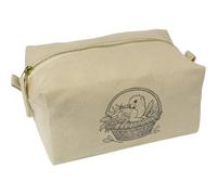 Azeeda 'Baby Griffin Napping in Basket' Canvas Wash Bag/Makeup Case (CS00050754)