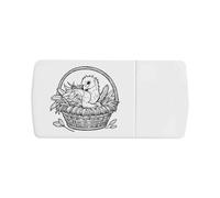 Azeeda 'Baby Griffin Napping in Basket' Pill Box with Tablet Splitter (PI00041381)