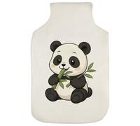 Azeeda 'Baby Panda Eating' Hot Water Bottle Cover (HW00044149)