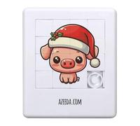 Azeeda 'Baby Piglet Wearing Santa Hat' Sliding Puzzle (PZ00040430)