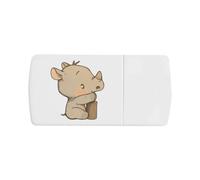 Azeeda 'Baby Rhino' Pill Box with Splitter (PI00046129)