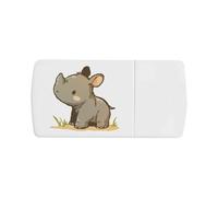Azeeda 'Baby Rhino' Pill Box with Splitter (PI00046187)
