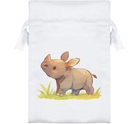 Azeeda 'Baby Rhino' Satin Gift Bag - 15cm (SB00163388)