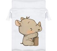 Azeeda 'Baby Rhino' Satin Gift Bag - 15cm (SB00163972)