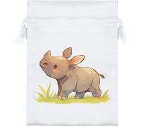 Azeeda 'Baby Rhino' Satin Gift Bag - 18cm (SB00163389)