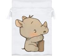 Azeeda 'Baby Rhino' Satin Gift Bag - 18cm (SB00163973)