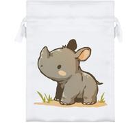 Azeeda 'Baby Rhino' Satin Gift Bag - 18cm (SB00164205)
