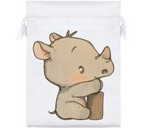 Azeeda 'Baby Rhino' Satin Gift Bag - 20cm (SB00163974)