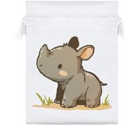 Azeeda 'Baby Rhino' Satin Gift Bag - 20cm (SB00164206)