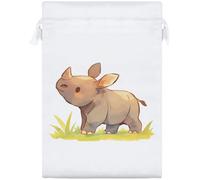 Azeeda 'Baby Rhino' Satin Gift Bag - 25cm (SB00163391)