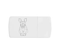 Azeeda 'Baby Rhino Sitting' Pill Box with Tablet Splitter (PI00036083)