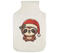 Azeeda 'Baby Sloth Wearing Santa Hat' Hot Water Bottle Cover (HW00045349)