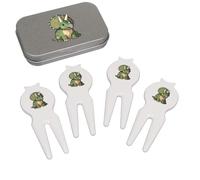Azeeda 'Baby Triceratops' Golf Divot Tool/Repair Fork Gift Set (GO00092956)