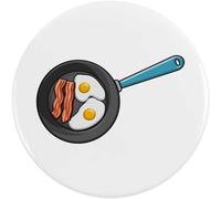 Azeeda 'Bacon & Eggs' Button Badge - 58mm (BB00056849)