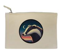 Azeeda 'Badger By Moonlight' Canvas Clutch Bag/Accessory Case (CL00047746)