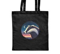 Azeeda 'Badger By Moonlight' Classic Black Tote Shopper Bag (ZB00027981)