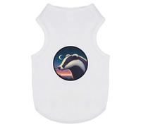 Azeeda 'Badger By Moonlight' Pet Dog/Cat T-Shirt, S (PT00166993)