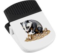 Azeeda 'Badger Fossil Hunting' Magnetic Clip (CP00058756)