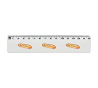 Azeeda 'Baguette' 15cm (6 Inch) White Plastic Ruler (RL00108719)
