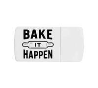 Azeeda 'Bake It Happen' Pill Box with Tablet Splitter (PI00036463)