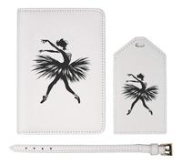 Azeeda 'Ballet Dancer' Passport Cover & Luggage Tag Travel Set (PA00033973)