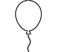 Azeeda 'Balloon Outline' Reusable Stencil - Durable Decorative Template for Painting and Spraying on Walls, Tiles, Wood, Fabric & Craft Projects - M (A5) (WS00062556)