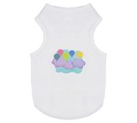 Azeeda 'Balloons Over Clouds' Pet T-Shirt - White, XS (PT00192628)