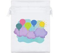 Azeeda 'Balloons Over Clouds' Satin Gift Bag - 20cm (SB00157662)