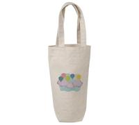 Azeeda 'Balloons Over Clouds' Wine Bottle Bag - Natural (BL00051114)