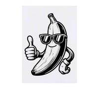 Azeeda 'Banana Thumbs Up' Temporary Tattoo - A6 (TO00099155)