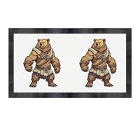 Azeeda 'Barbarian Bear' Pet Feeding Mat (PM00038246)