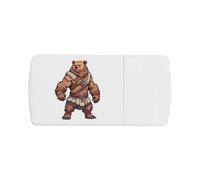 Azeeda 'Barbarian Bear' Pill Box with Tablet Splitter (PI00043362)